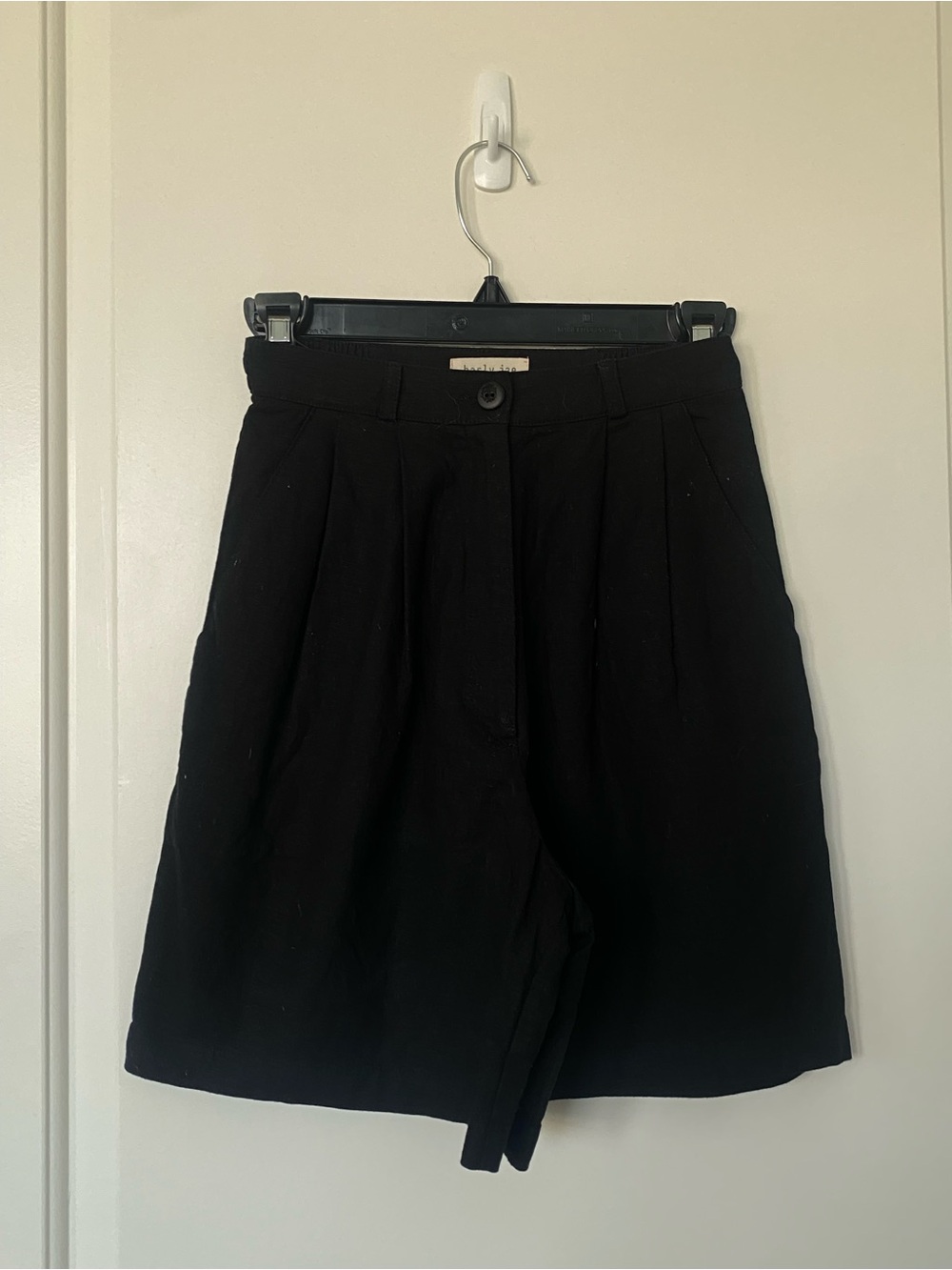 Harly Jae High-Waist Black Bermuda Shorts